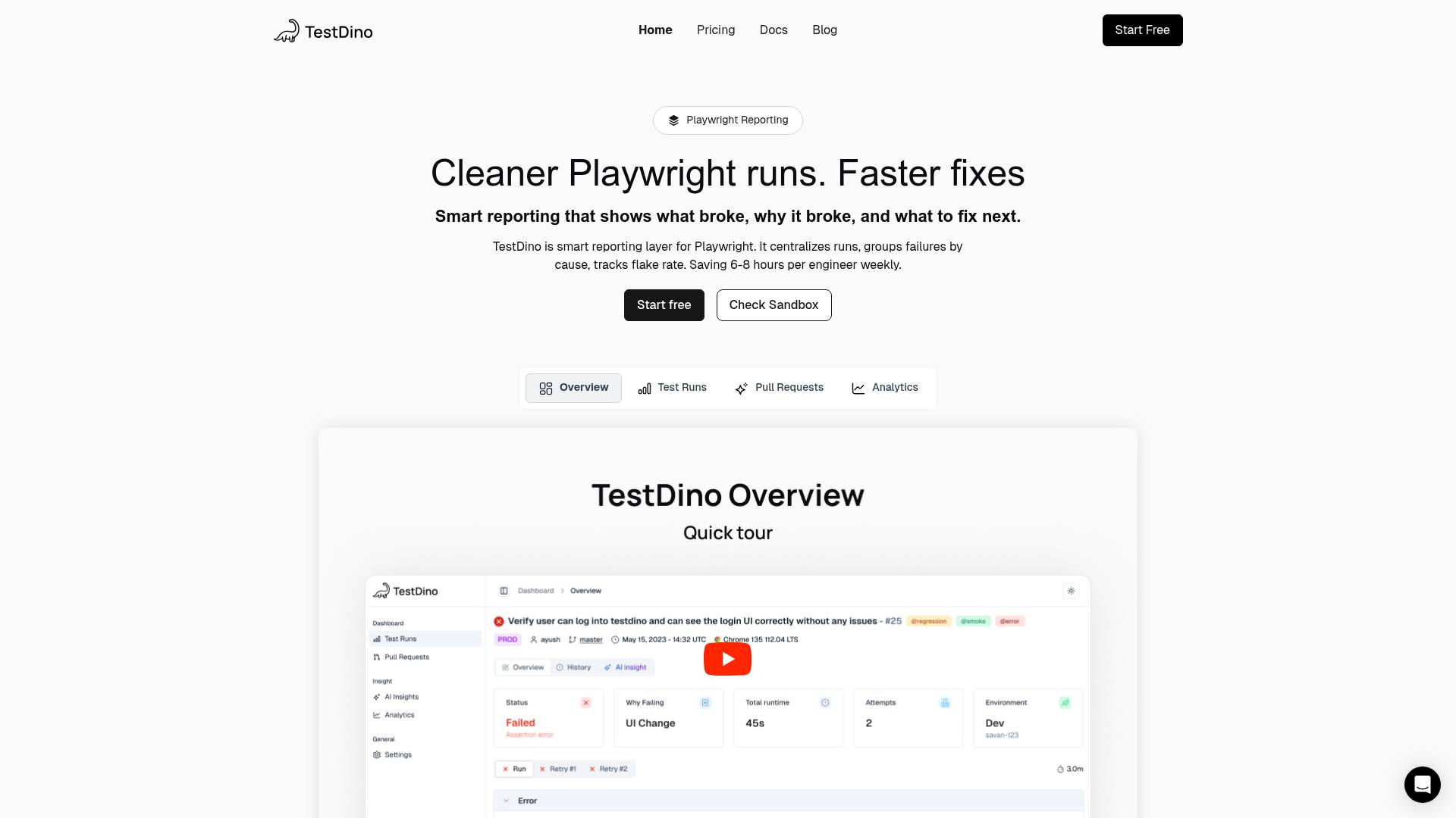 TestDino screenshot