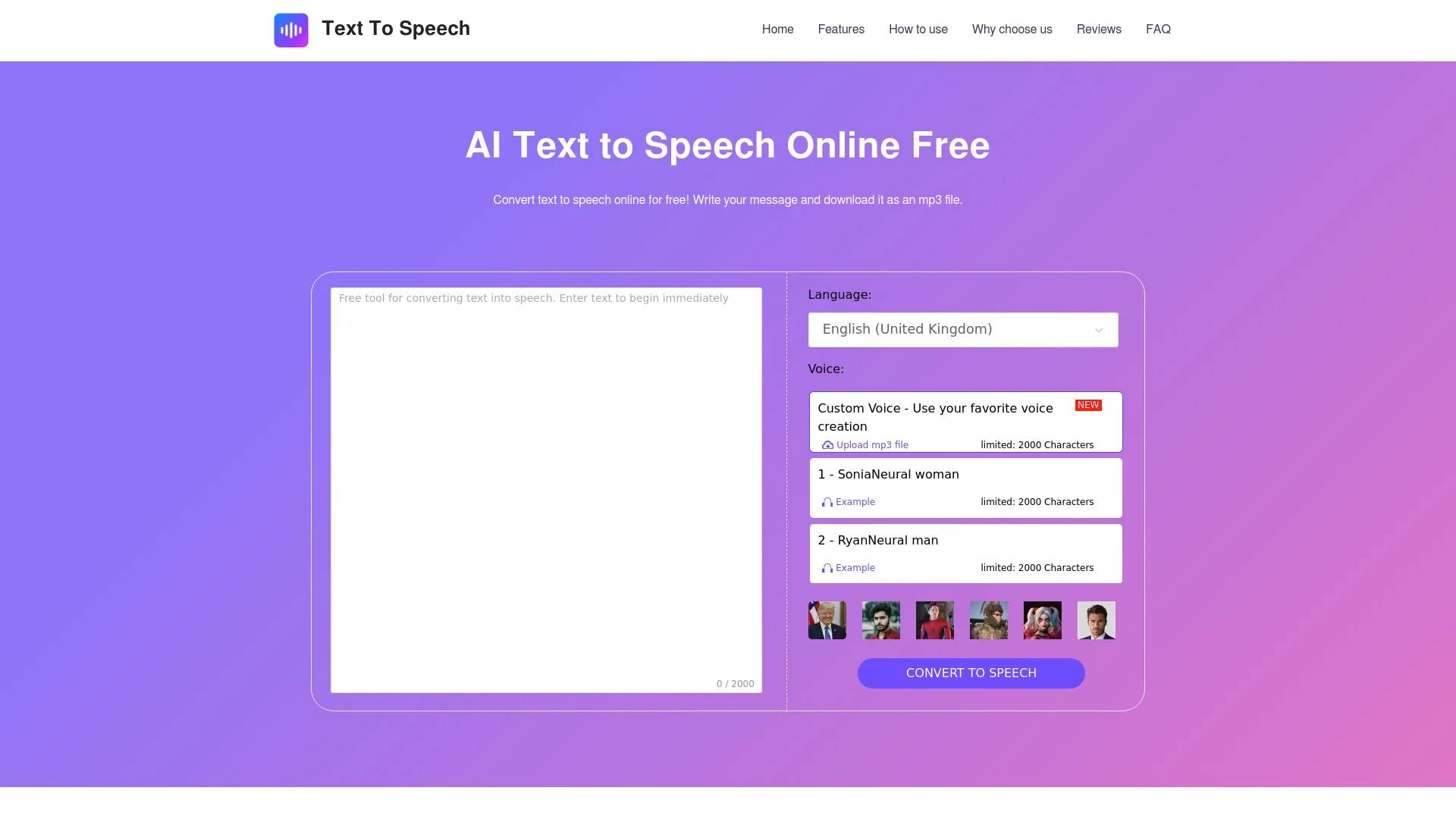 Text To Speech screenshot