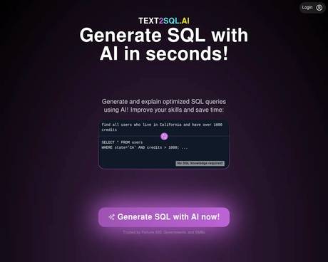 Text2SQL screenshot