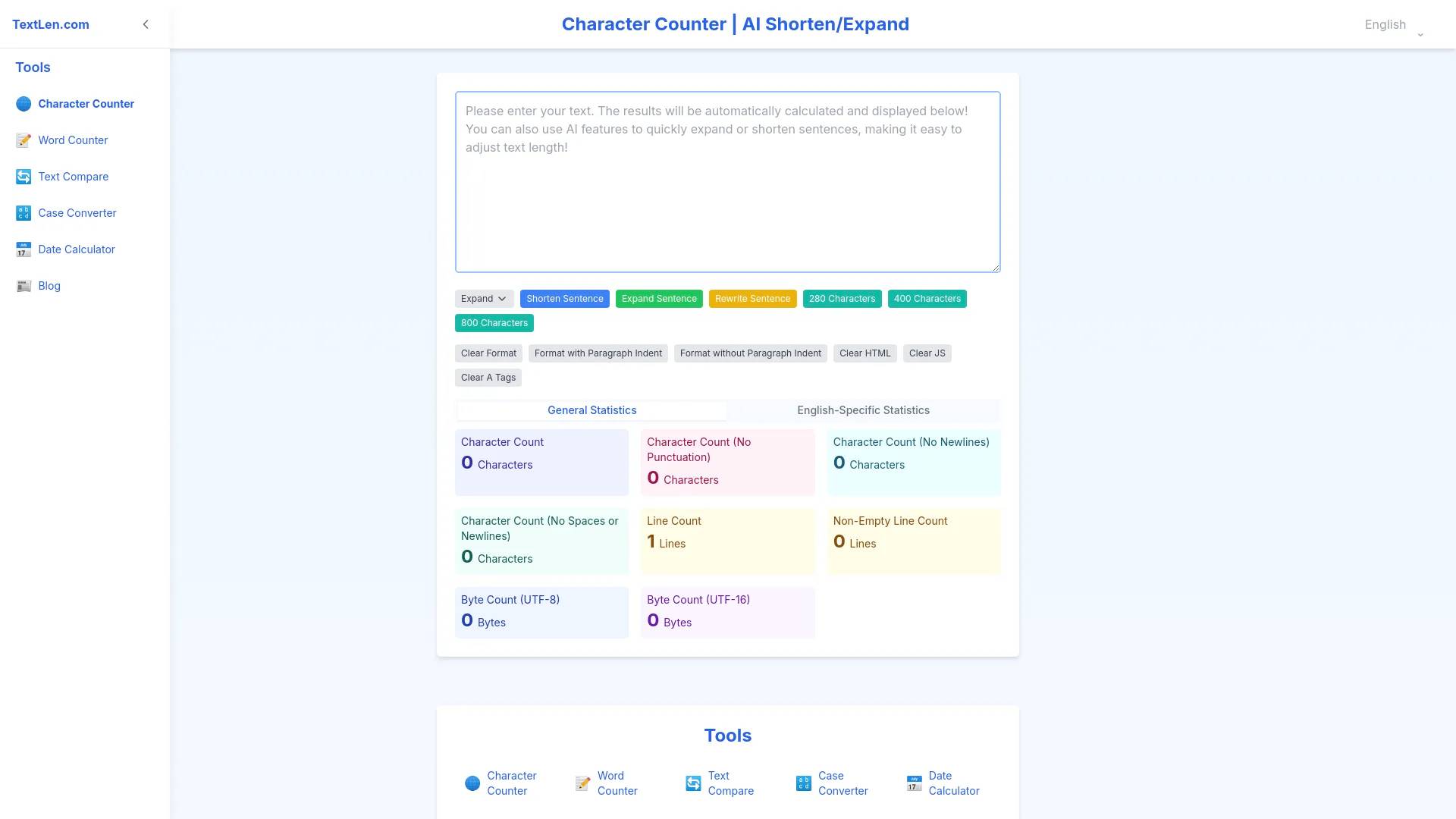 TextLen screenshot