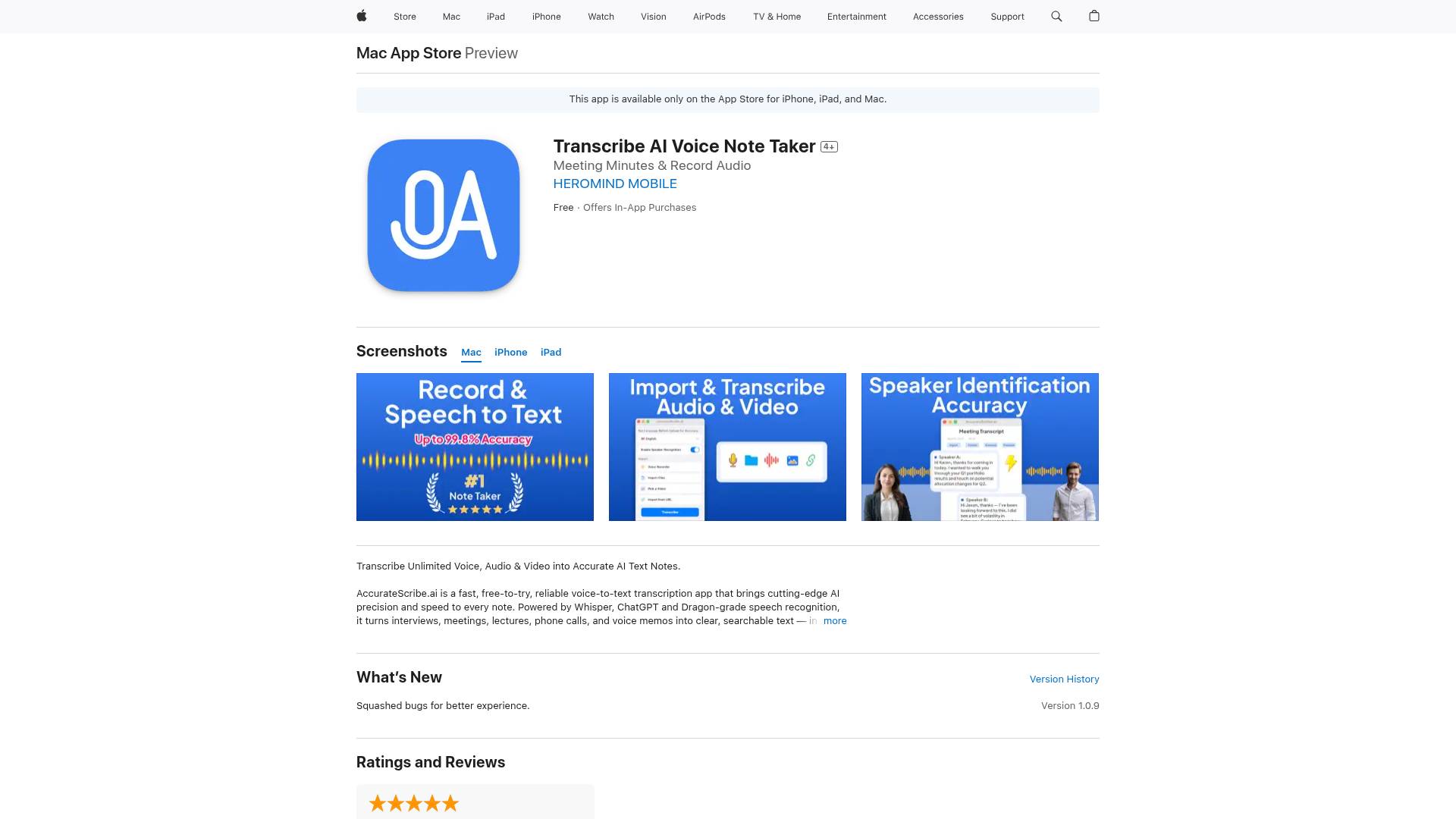 Transcribe AI Voice Note Taker screenshot