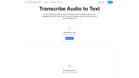 Transcribe Audio to Text screenshot