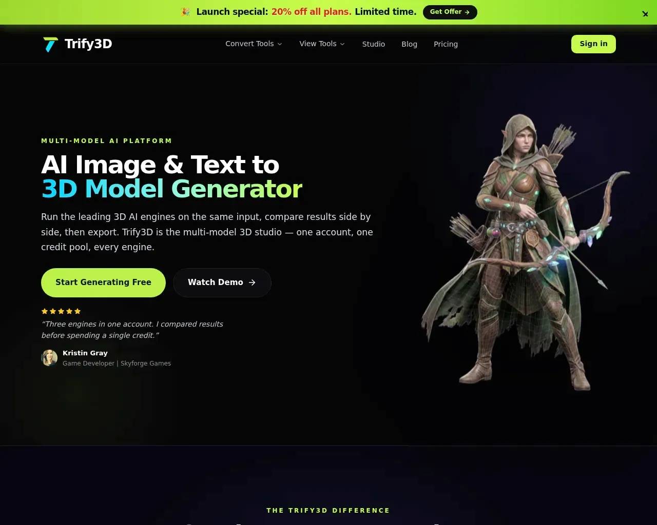 Trify3D logo