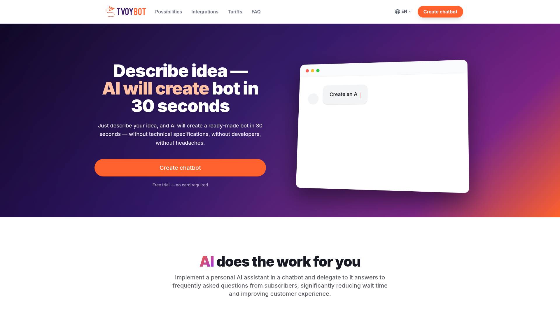 Tvoybot screenshot
