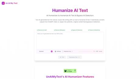 UnAIMyText screenshot