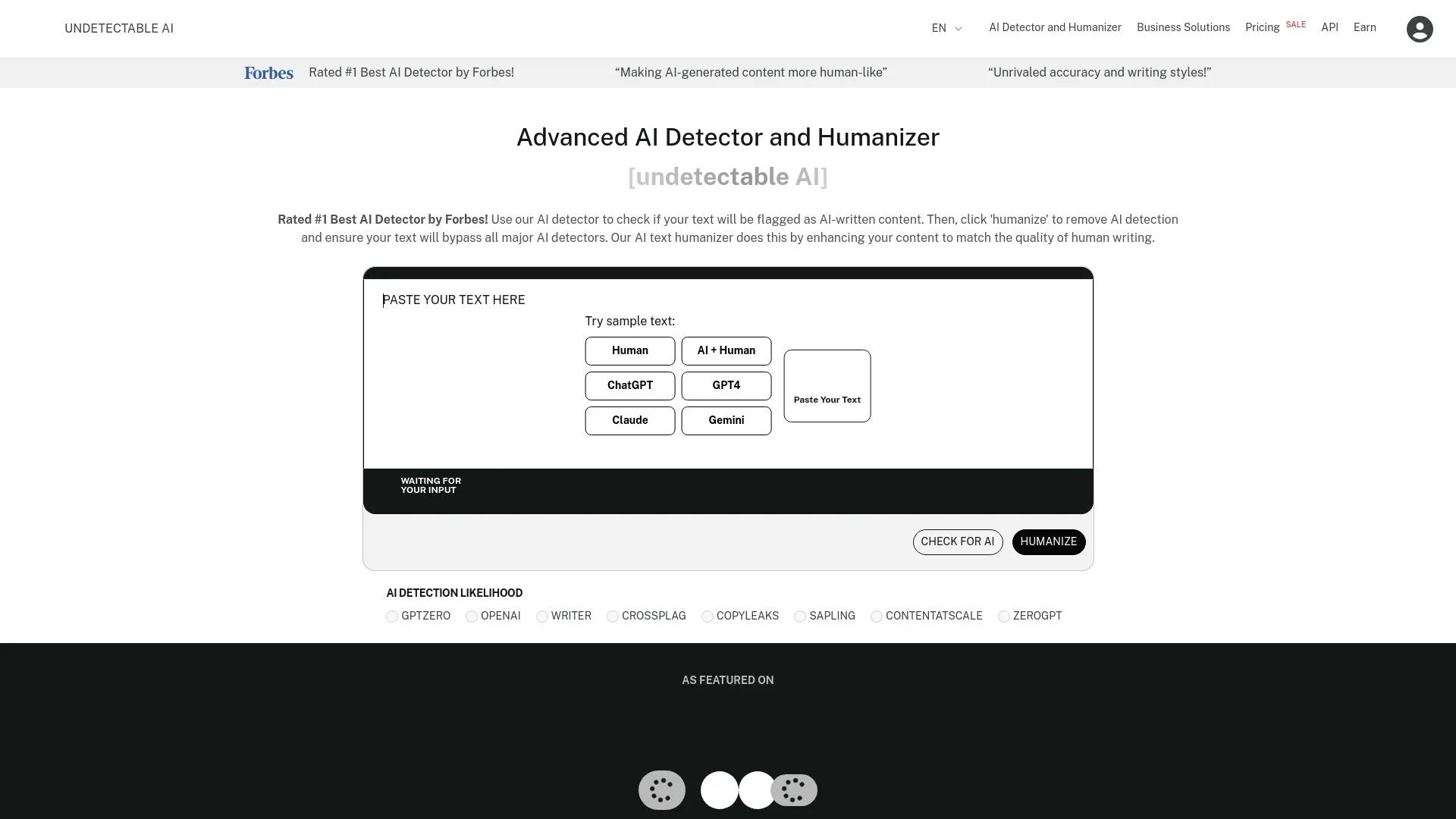 UndetectableAI screenshot