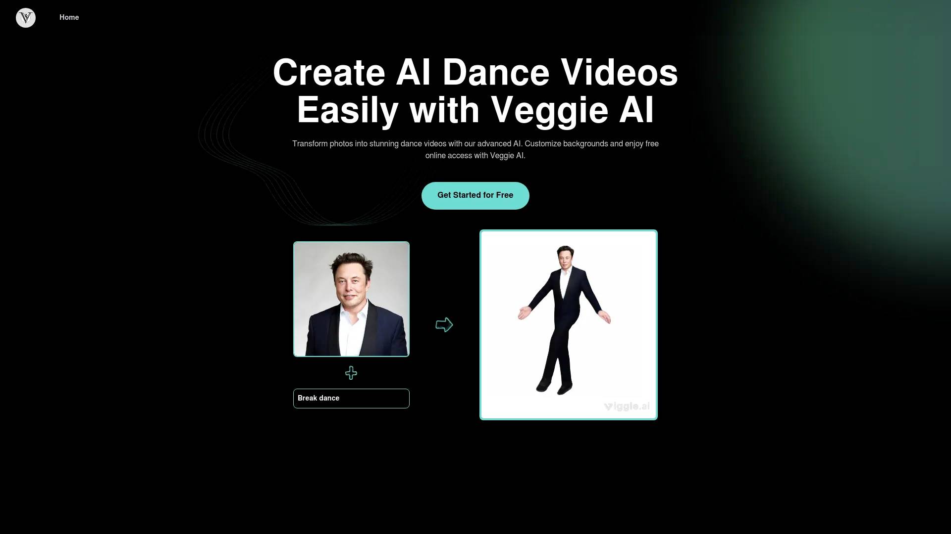 VeggieAI.dance: Create AI Dance Videos with Veggie AI Free Online