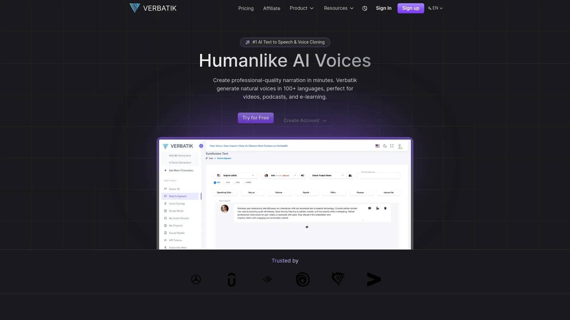 Verbatik AI screenshot