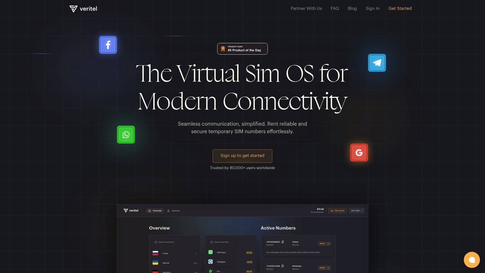 Veritel screenshot