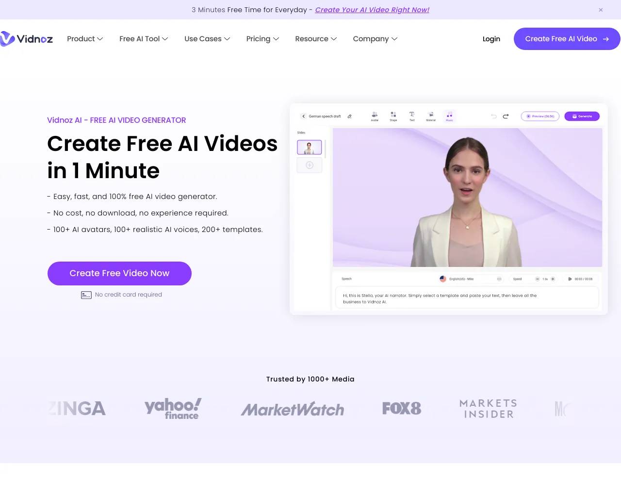 Vidnoz AI screenshot