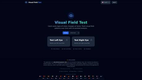 Visual Field Test screenshot