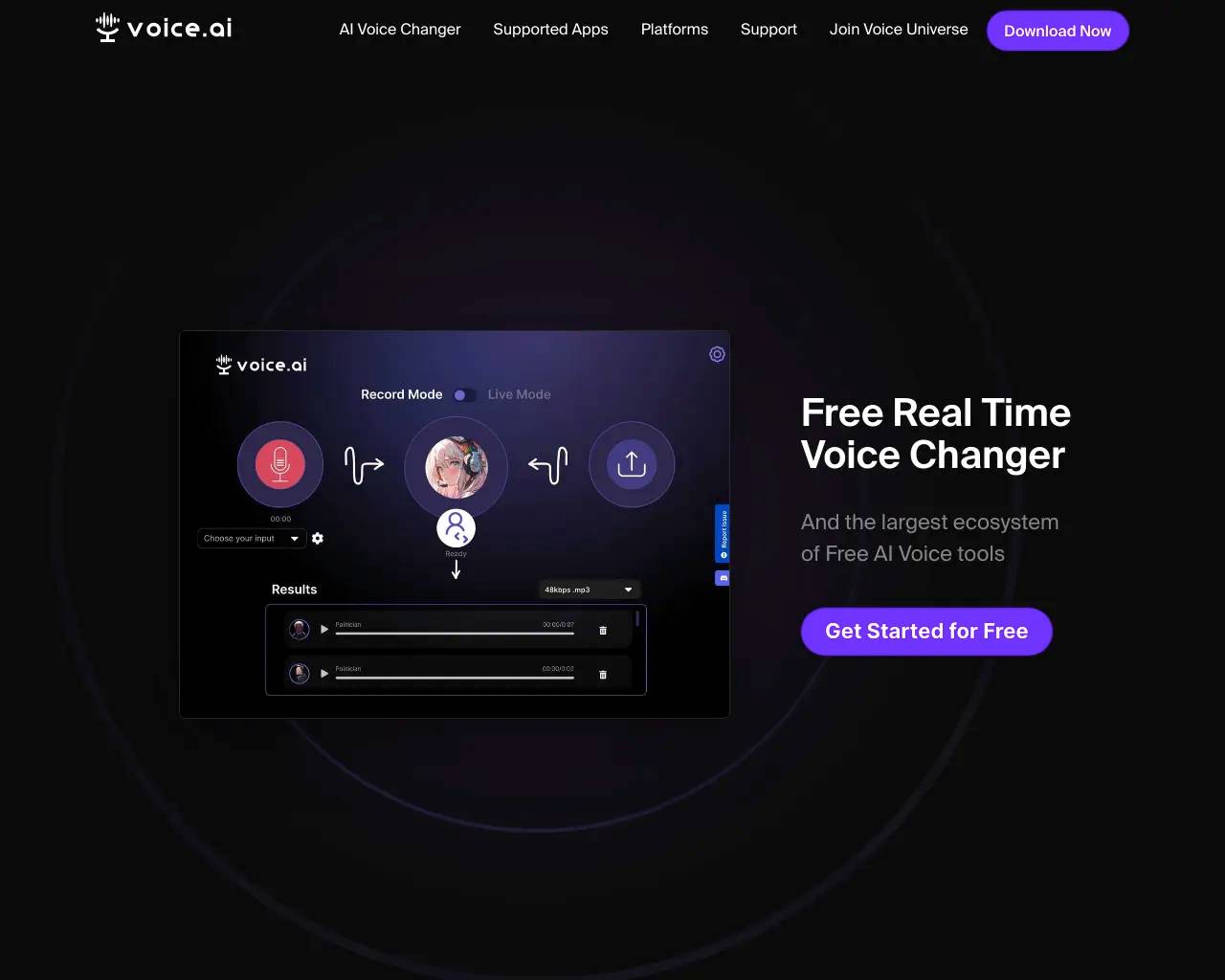 Voice AI - Приложение AI Voice Changer для ПК и Mac — меняйте свой голос  «на лету» - Информация, информация о ценах и альтернативах