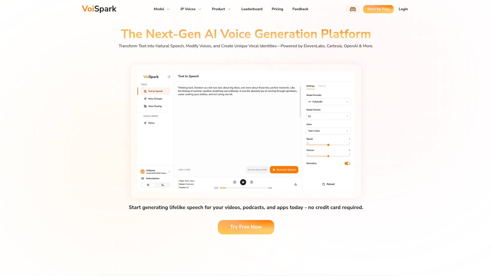 VoiSpark screenshot
