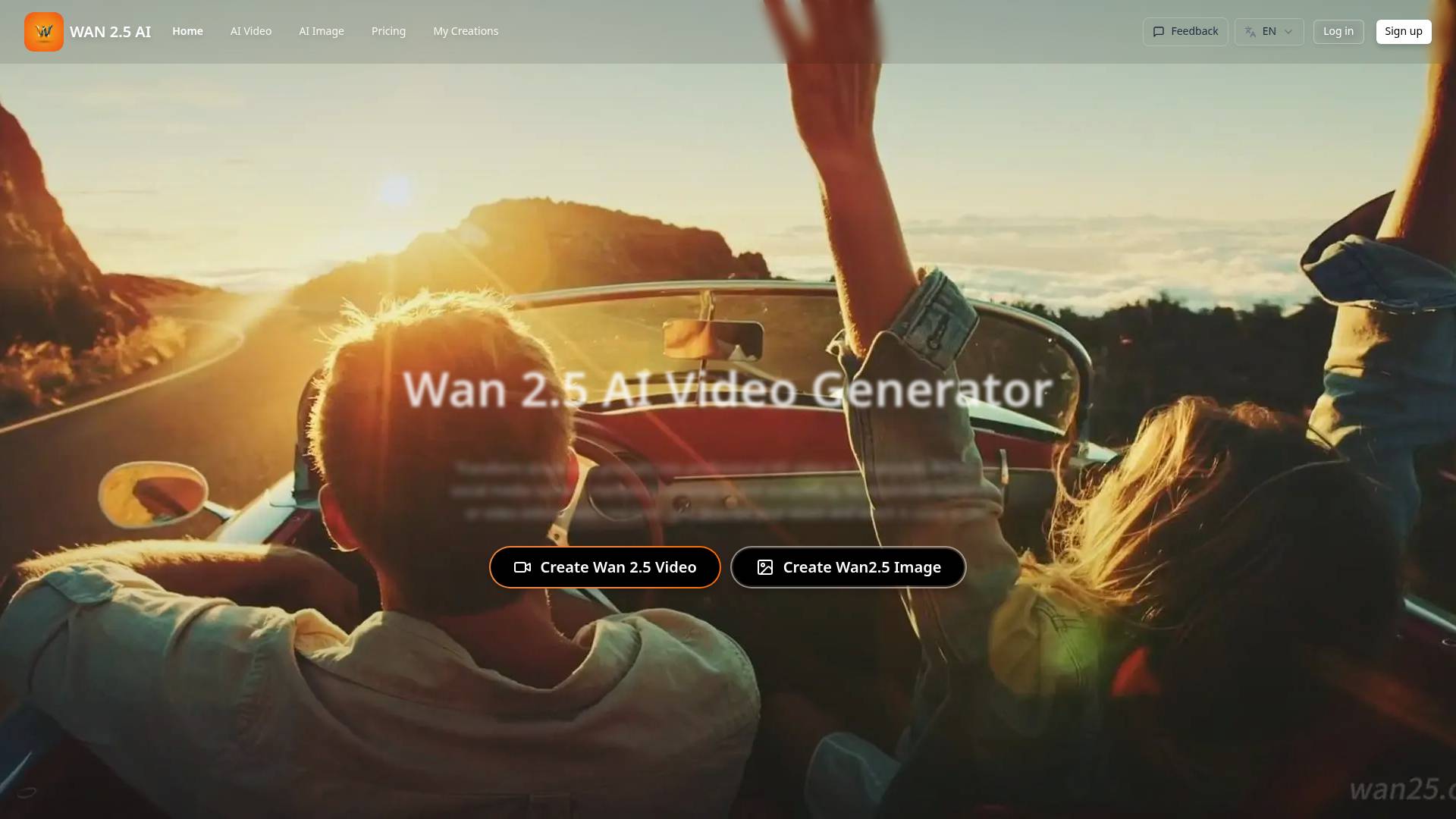 Wan 2.5 AI Video Generator screenshot