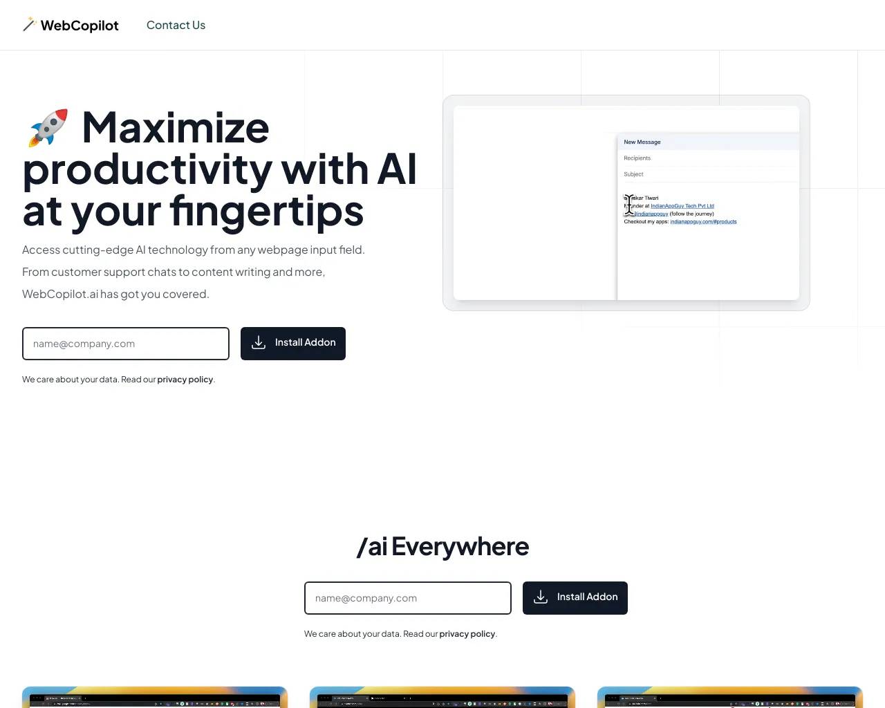WebCopilot screenshot