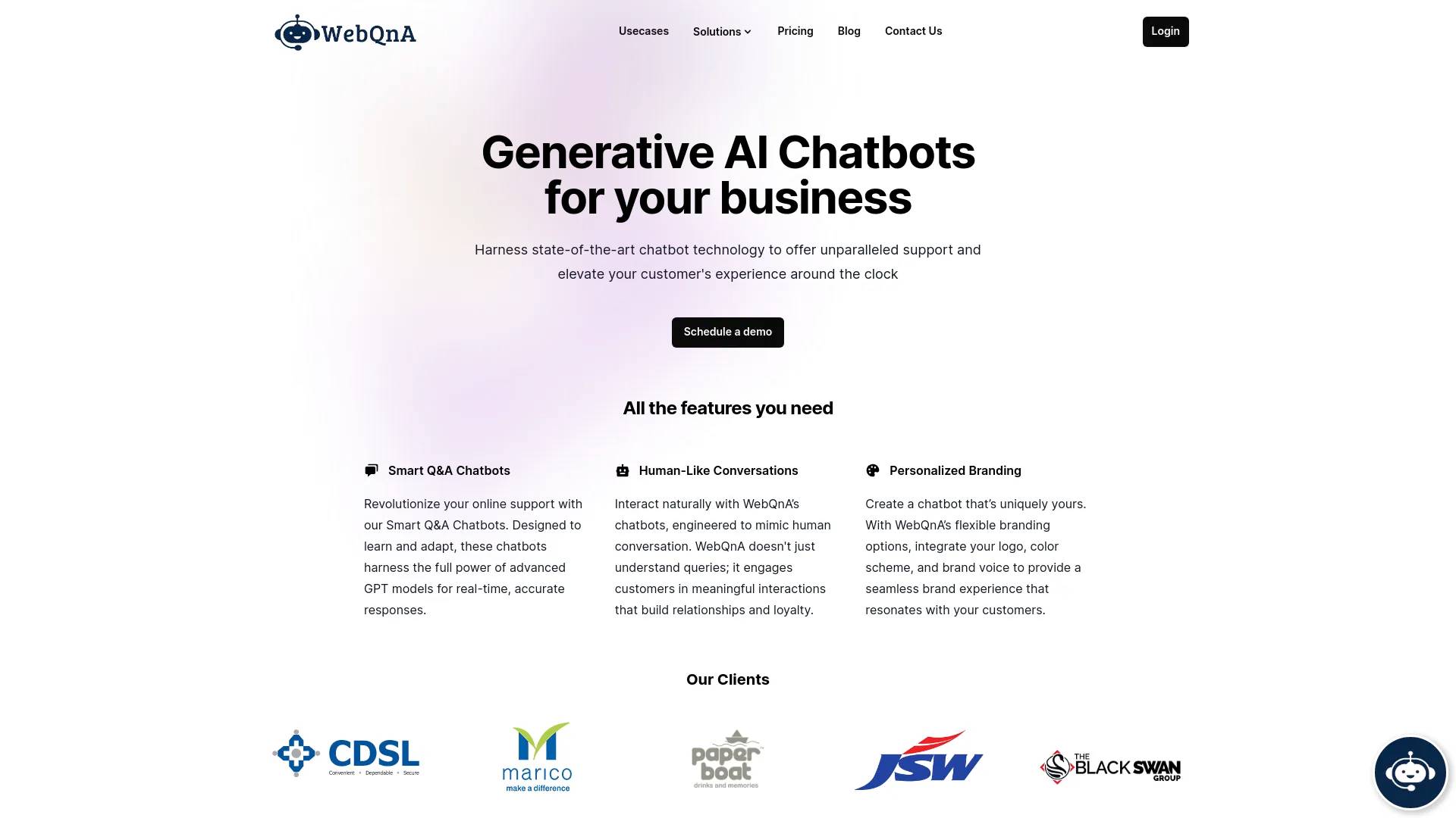WebQnA screenshot