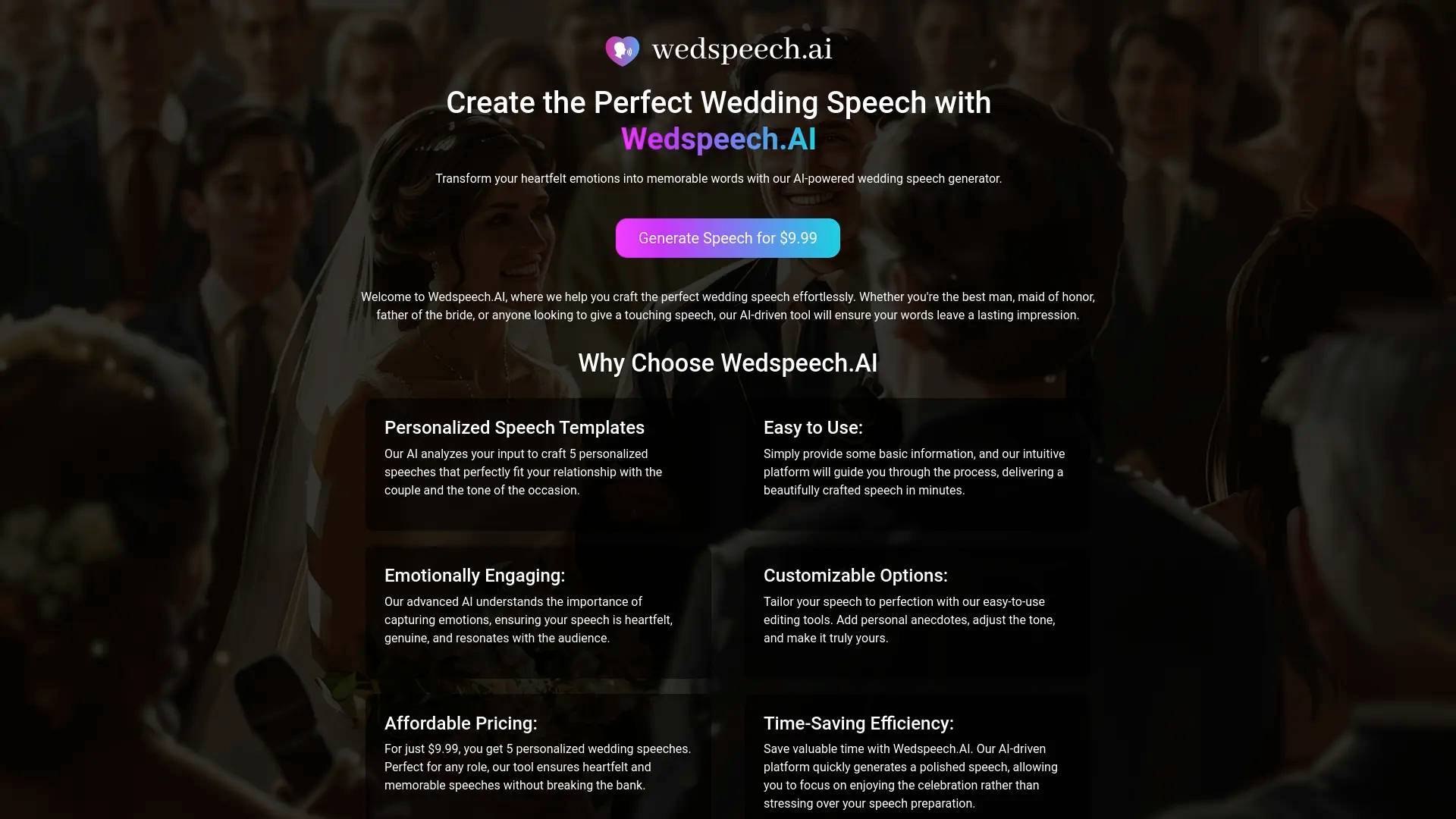 Wedspeech AI screenshot