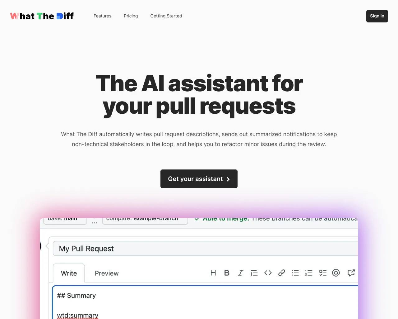 Whatthediff screenshot