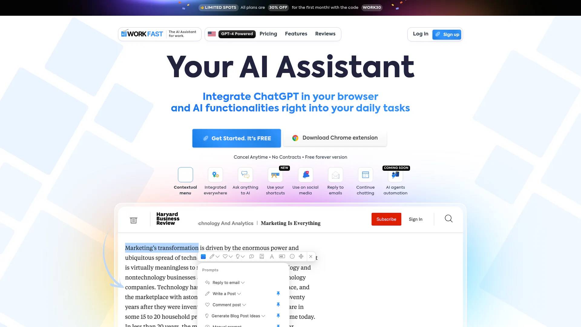 Work Fast AI screenshot