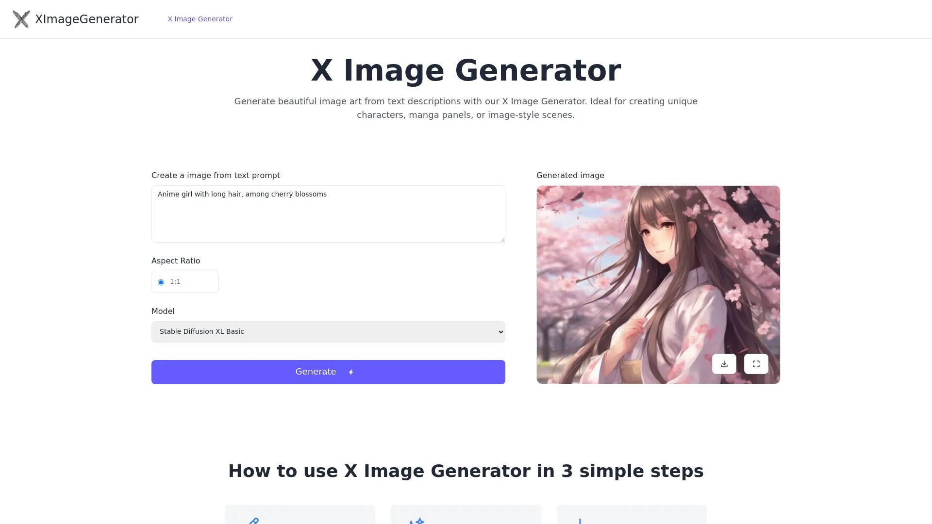 X Image Generator screenshot